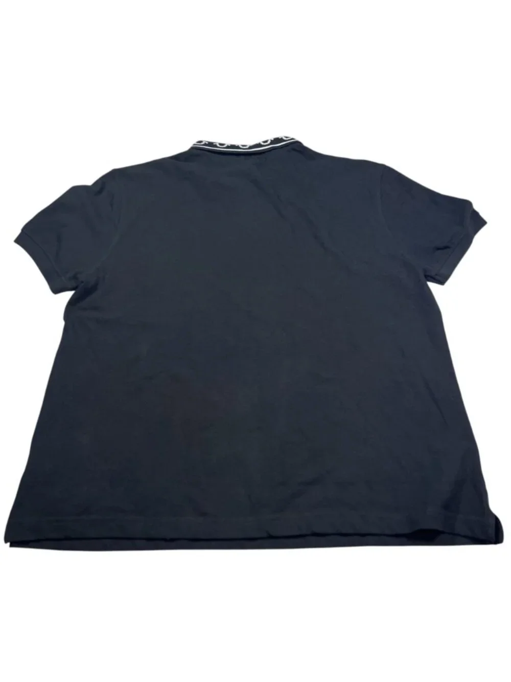 True Religion Mens Black Branded Collar Polo Shirt Short Sleeve Size XL NWT